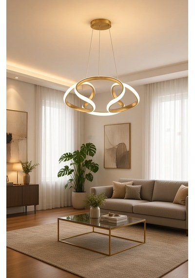 Dron Küçük Mini Modern Ledli Avize 3 Renk Power Ledli Gold Kaplama Kumandalı Çoçuk Odası Yatak Odası Mutfak
