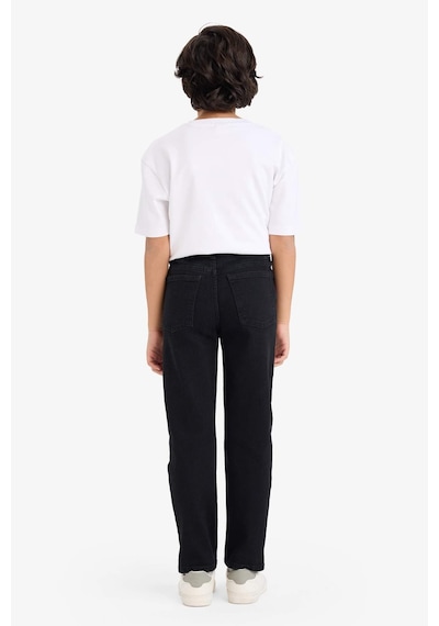 Defacto Erkek Çocuk Straight Fit Standart Paça Basic Düz Jean Pantolon B5445a826smnm40 Siyah-nm40