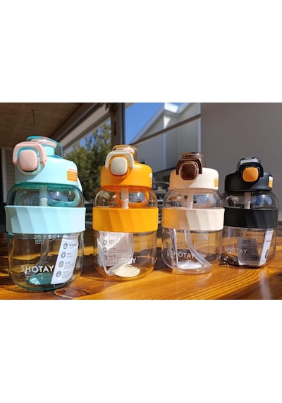 Shotay Pipetli Su Matarası Tritan Turkuaz 700ml
