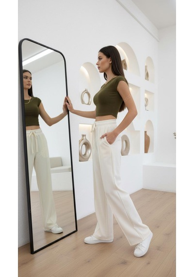 Divinus Crop Top T-shırt Haki