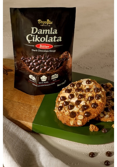 Beyoğlu Bitter Damla Çikolata 100 Gr Kurabiye,pasta Ve Kek İçin