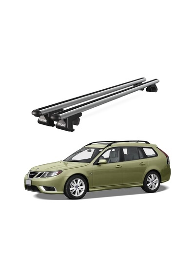 Venüs Saab 9 3 Sporthatch 2005-2012 Uyumlu Gri Ara Atkı Port Bagaj Tavan Barı