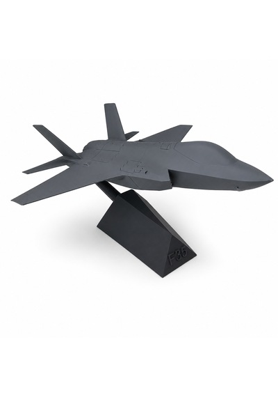 30 Cm Gri Modern Jet Uçağı Dekoratif Masaüstü Biblo Teknolojik Tasarımlı Uçak Maketi Ofis Ve Oyun Odası Dekoru
