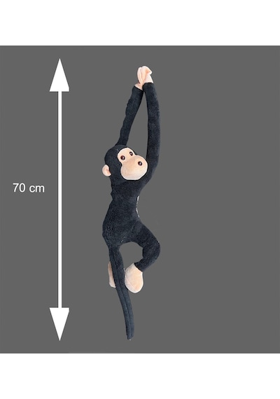 Sevimli Peluş Maymun Oyuncak , Elleri Yapışabilen 70 Cm Siyah