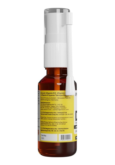 Tr Vitamin D3 K2 Vitamin E, 1000 Iu 2m Mcg Damla 20 Ml D3 K2 Vitamin D3k2