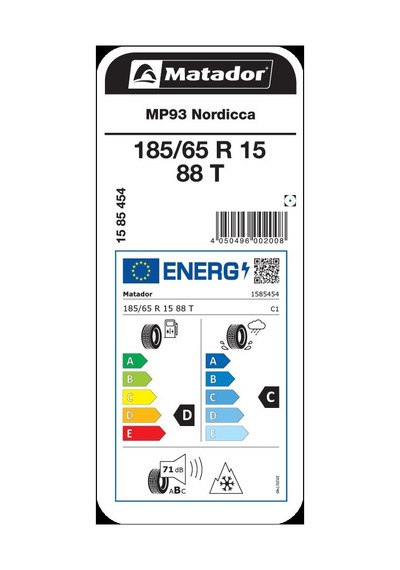 Matador 185/65R15 88T MP93 Nordicca Kış Lastiği 2023