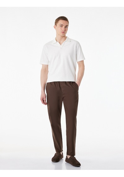 Koton Regular Fit Kısa Kollu Basic Polo Yaka Tişört Beyaz 6sam10426mk