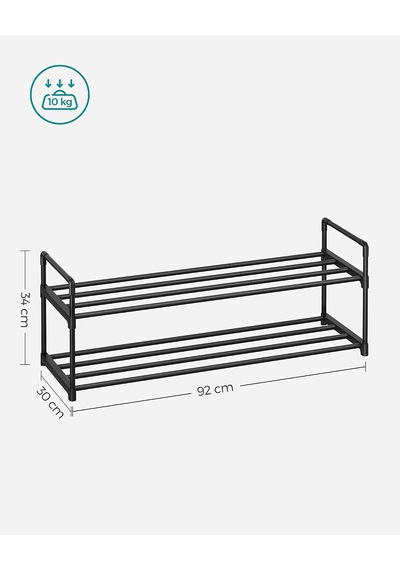 2 Seviyeli Ayakkabı Rafı, 10 Çift Ayakkabıya Kadar Metal Ayakkabı Saklama Yeri Lsa12bk Belirtilmemiş 2 Seviyeli Ayakkabı Rafı, 10 Çift Ayakkabıya Kadar Metal Ayakkabı Saklama Yeri Lsa12bk Belirtilmemiş