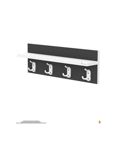 Kedi 12 Kancalı Hol Askısı 3'lü Set 56,4x19 Cm - Şık Tasarım, Çok Amaçlı Düzenleyici Ve Yer Tasarrufu Gri