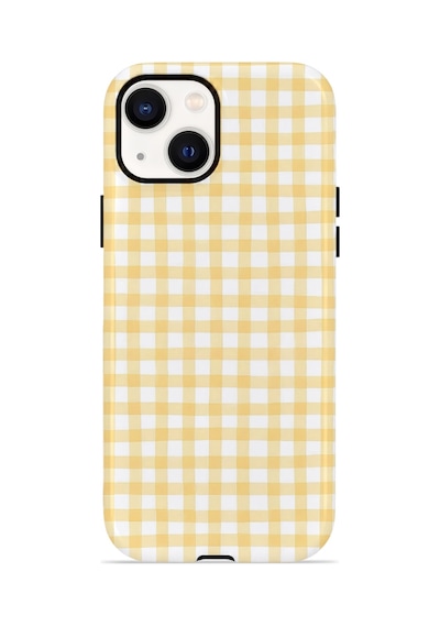 Apple iPhone Uyumlu 13 Vorian Çift Katmanlı Kılıf Butter Gingham