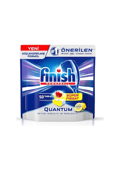 Finish Quantum Limon Kokulu Bulaşık Makinesi Deterjanı 50 Tablet Finish Quantum Limon Kokulu Bulaşık Makinesi Deterjanı 50 Tablet