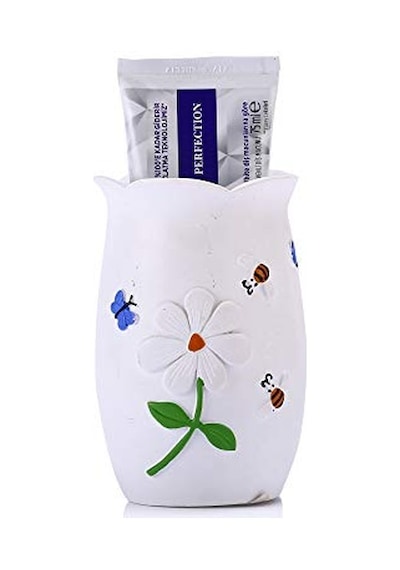 Diş Macunu Kabı Çiçekli Model Poliresin Çok Renkli