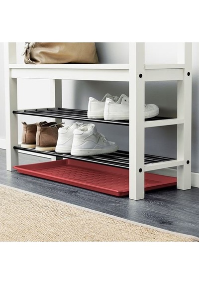 Ikea Baggmuck Ayakkabı Tepsisi, Kırmızı, 71x35 Cm