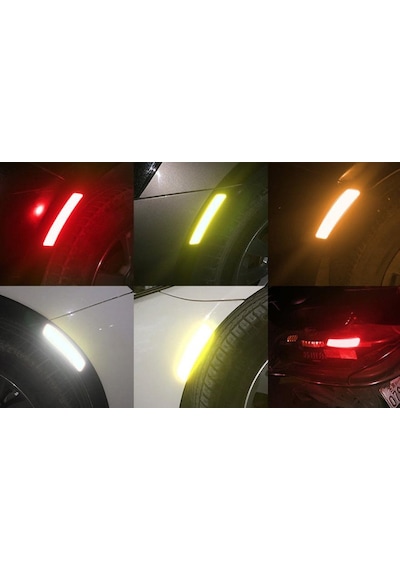 Araç Araba Oto Çamurluk Reflektörü Kırmızı Sticker Yapıştıma