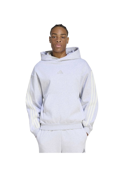 Adidas Kit 3-stripes Erkek Gri Günlük Stil Sweatshirt Kw2409