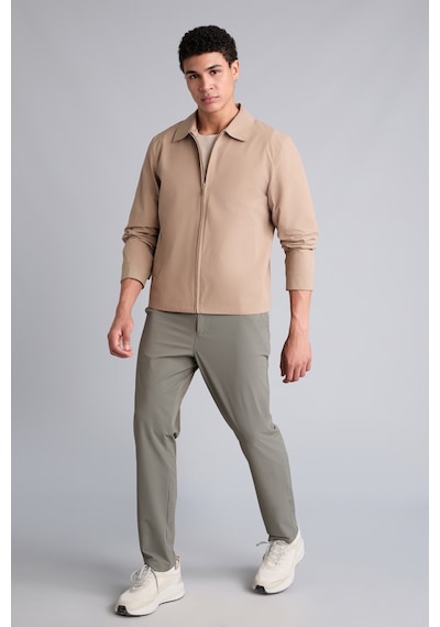 Defacto Su İtici Slim Fit Fermuarlı Gömlek Yaka Mont H1884ax26aubg716 Bej-bg716