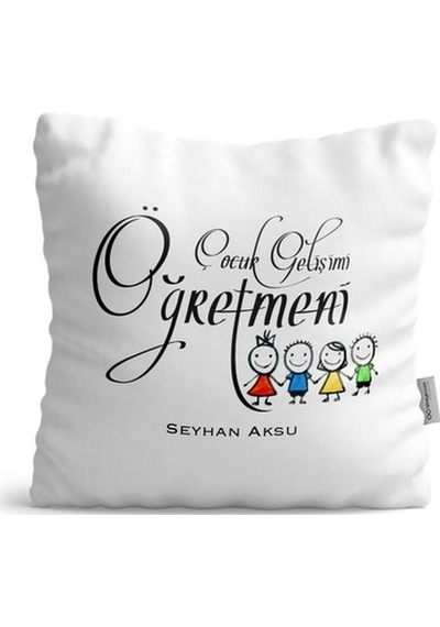 Kişiye Özel Çocuk Gelişimi Öğretmeni Saten Yastık - 2