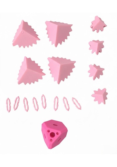 Dişli Zeka Küpü -mekanik Çarklı Akıl Oyunları Küpü -eğitici Zeka Geliştirici Oyuncak -pembe