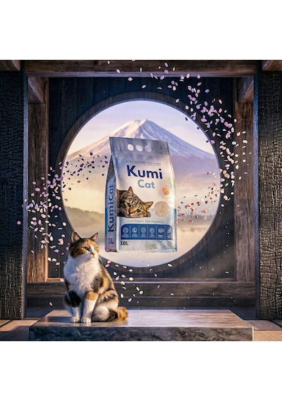 Eko-premium Bahar Esintisi Sakura Kiraz Çiçeği Kokulu Kedi Kumu, Güçlü Topaklanan Bentonit %99.5 Tozsuz , 5 L