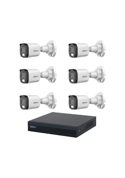 Dahua 5 Mp 6 Kameralı Sesli 30 Metre Renkli Gece Görüşlü Full Hd Kamera Seti