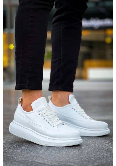 Mevese Lexa Cilt Deri Erkek Günlük Sneaker Ayakkabı - Beyaz