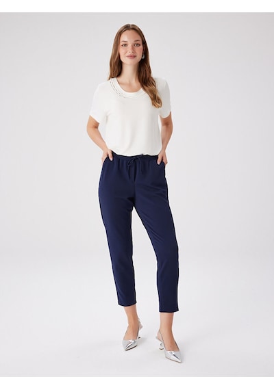 Faik Sönmez Comfort Fit Krep Örme Pantolon W27pnt002 Bw27pnt00220 Lacivert