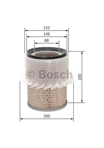 BOSCH 1987429186 Hava Fılt.Mıt L200 96 Oz