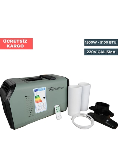 Webesten Kamp & Karavan Taşınabilir Mobil Klima 5100 Btu 1500w