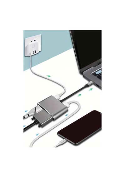 Type C Görüntü Dönüştürücü Adaptör 4k Hdmı Vga Usb 3.0 Pd Çoklayıcı Hub Projeksiyon Uyumlu
