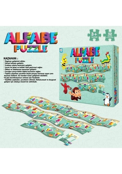 Laço İki Metre Alfabe Puzzle Lc7481