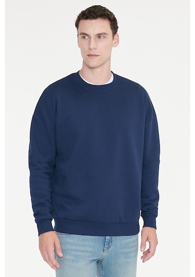 AC&Co / Altınyıldız Classics Erkek Lacı Oversize Fit Bol Kesim Pamuklu İçi Polarlı Bisiklet Yaka Sweatshirt Lacivert AC&Co / Altınyıldız Classics Erkek Lacı Oversize Fit Bol Kesim Pamuklu İçi Polarlı Bisiklet Yaka Sweatshirt Lacivert