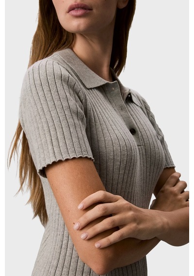 Calvin Klein % 100 Pamuk Fitilli Düğmeli Polo Yaka Mini Elbise Lv047g301gp7a Bayan Elbise Lv047g301g P7a Gri Melanj Calvin Klein % 100 Pamuk Fitilli Düğmeli Polo Yaka Mini Elbise Lv047g301gp7a Bayan Elbise Lv047g301g P7a Gri Melanj