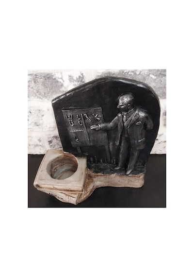 El Yapımı Başöğretmen Atatürk Temalı Kalemlik & Saksı,atatürk Görselli Biblo. Diğer