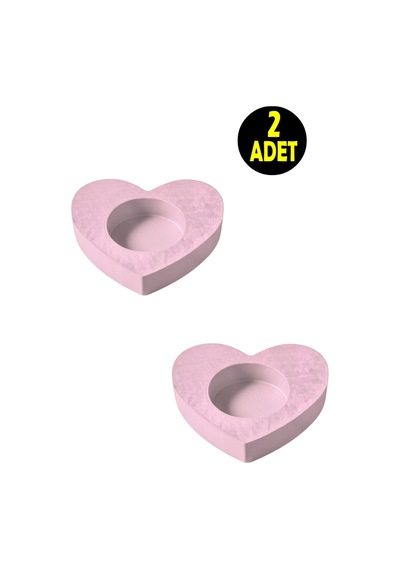 2 Adet Pembe Suda Havuzda Yüzen Suya Batmayan Restoran Cafe Bar Ev İçin Kalp Şeklinde Tealight Mumluk