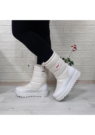 Lee Cooper 31190 Beyaz Kaymaz İçi Kürklü Önden Fermuarlı Kar Botu 001