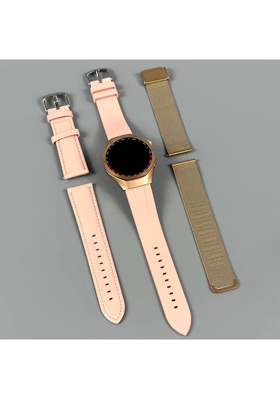 Vwar SK8 Mini 42 MM 3 Kordonlu Kalobee Kadın Akıllı Saat (İthalatçı Garantili)