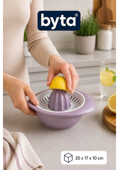 Plastik Limon Sıkacağı Hazneli Çekirdek Ayırıcı Manuel Narenciye Sıkacağı Ergonomik El Tipi Mutfak Aparatı Mavi Pembe Siyah 1 Adet Karışık Renk Gönderilir Diğer