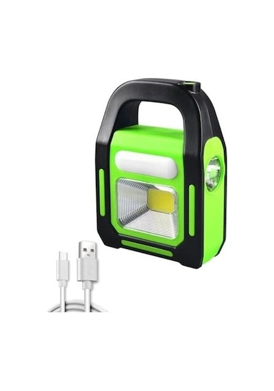 Güneş Enerjili Usb Şarjlı Mobil Güç Kaynaklı Kamp Lambası Yeşil