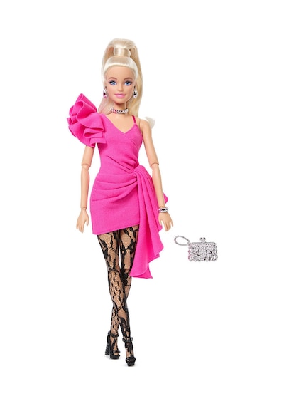 Jjn73 Barbie Deluxe Style - Pembe Parlak Elbise 10pcs Mixed