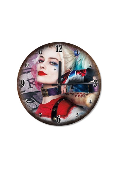 Harley Quinn Güzelliği Baskılı Duvar Saati (407695241) Çok Renkli