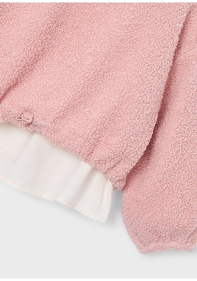 Mayoral Pembe Kız Çocuk Peluş Sweatshirt 4431 Pembe