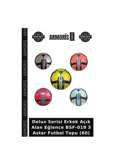 Delux Serisi Erkek Açık Alan Eğlence Bsf-019 3 Astar Futbol Topu 60 Çok Renkli