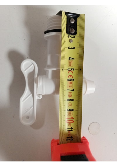 2 Adet - Plastik Musluk 3/4 Dişli Bahçe & Sulama Musluğu Beyaz