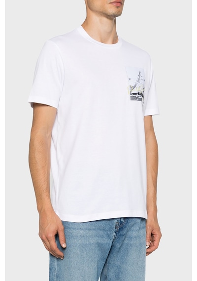 Paul & Shark Erkek T Shirt 24411064 010 Beyaz Beyaz