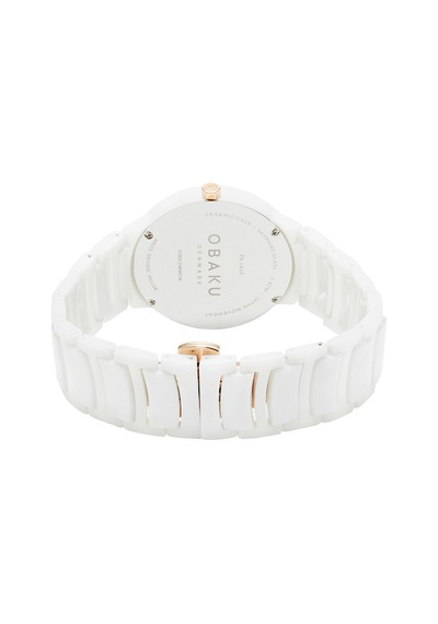 Obaku Denmark V280ldwwcw Quartz Seramik Beyaz Kadran 38 Mm Kadın Kol Saati Beyaz