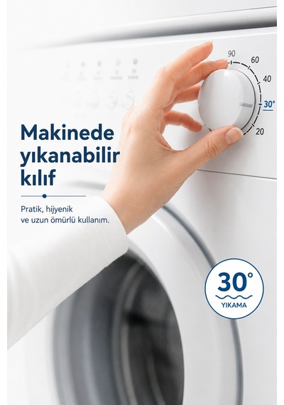 Morphello Visco Standart Yastık 40x60x12 Cm Ortopedik Baş Boyun Destekli, Orta Sert, Yıkanabilir Kılıflı Beyaz - Lacivert