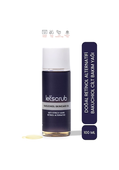 Let'scrub Çatlak ve Leke Karşıtı Nemlendirici Bakuchiol Cilt Bakım Yağı 100 ML