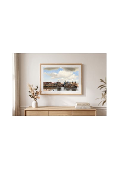 Rönesans Vermeer Delft Manzarası Çerçevesiz Poster 21x30 Cm A4 Tablo Rönesans Klasik Sanat