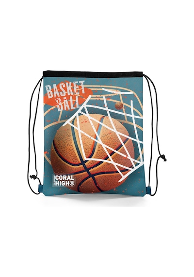 Coral High Kids Nefti Turuncu Basketbol Desenli İpli Büzgülü Sırt Çantası 12653 Turuncu