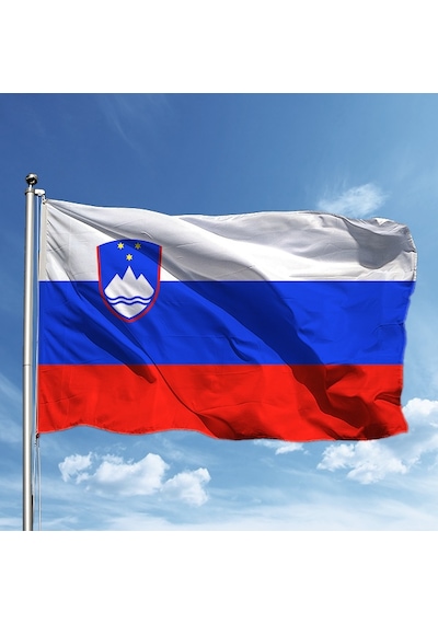 Slovenya Bayrağı 100 150 Cm Tek Ebat